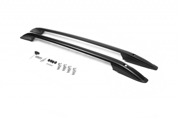 Рейлинги на крышу Nissan Qashqai 2007-2014 цельные черные SKYPORT