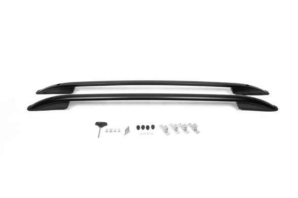 Рейлинги на крышу Nissan Qashqai 2007-2014 цельные черные SKYPORT