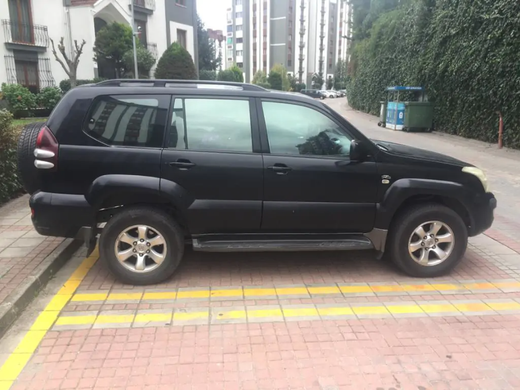 Рейлинги на крышу TOYOTA LC 120 2004-2009 цельные черные SKYPORT