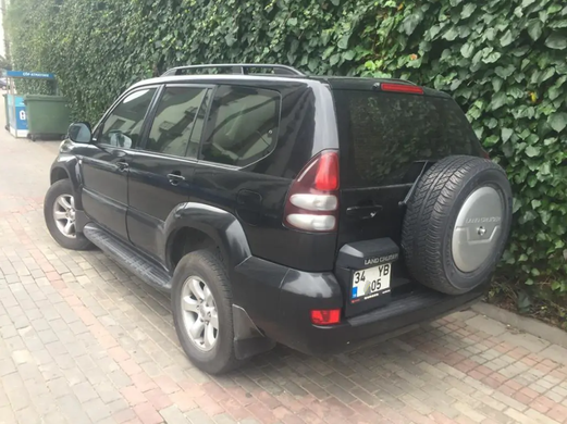 Рейлинги на крышу TOYOTA LC 120 2004-2009 цельные черные SKYPORT