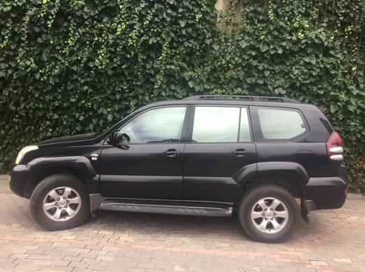 Рейлинги на крышу TOYOTA LC 120 2004-2009 цельные черные SKYPORT