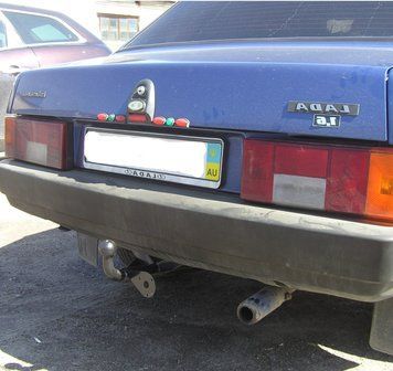 Фаркоп ВАЗ 21099 LADA бампер 1990-2011 седан несъемный крюк Автоприбор В.6