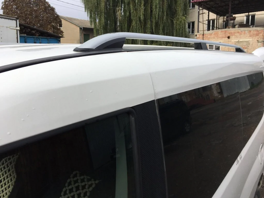 Рейлинги на крышу Opel Combo 2012-2018 цельные серые SKYPORT длинная база