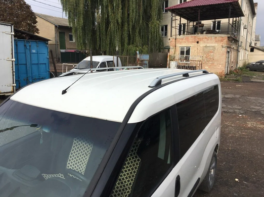 Рейлинги на крышу Opel Combo 2012-2018 цельные серые SKYPORT длинная база