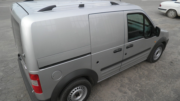 Рейлинги на крышу Ford Connect 2002-2015 ножка из пластика хром короткая база
