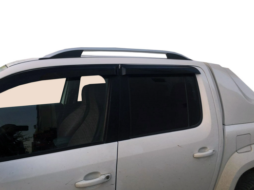 Рейлинги на крышу VOLKSWAGEN AMAROK 2010+ цельные серые SKYPORT
