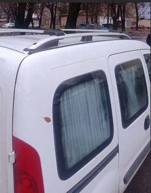 Рейлинги на крышу RENAULT KANGOO 1999-2008 цельные серые SKYPORT