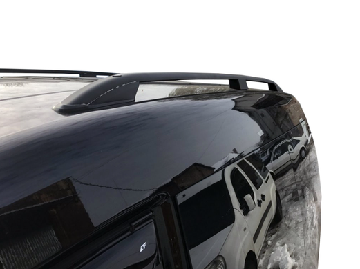 Рейлинги на крышу VOLKSWAGEN AMAROK 2010+ цельные черные SKYPORT