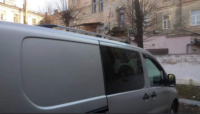 Рейлинги на крышу Fiat Scudo 2007-2016 ножка из металла хром короткая база