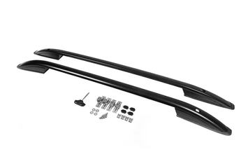 Рейлинги на крышу Fiat Doblo 2000-2010 цельные черные CROWN длинная база