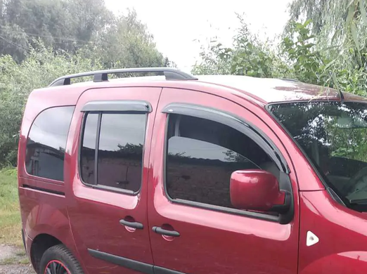 Рейлінги RENAULT KANGOO 2008-2021 цільнолиті чорні SKYPORT коротка база