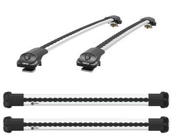 Багажник для Citroen C-Crosser 2007-2013 Turtle на продольные дуги, Хром