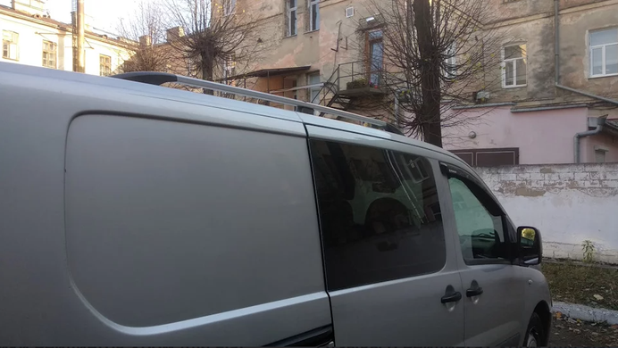 Рейлинги на крышу Fiat Scudo 2007-2016 ножка из металла хром длинная база