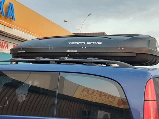 Автобокс Терра Драйв 600 232х86х40см черный матовый двухсторонний
