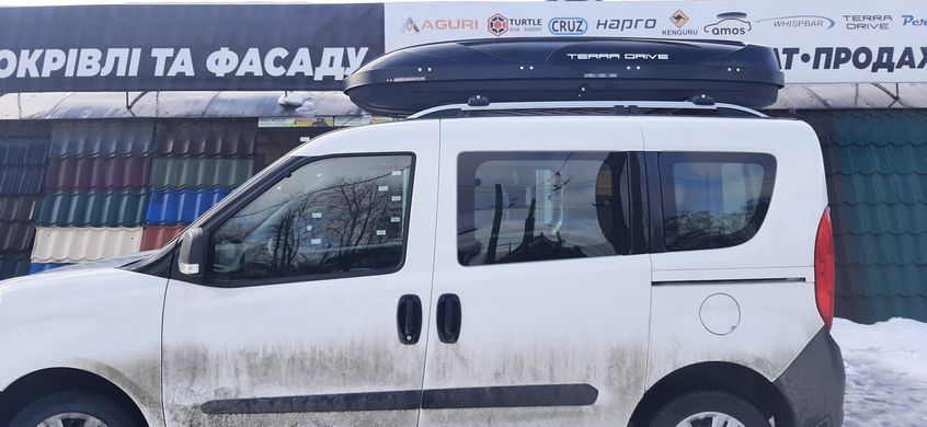 Автобокс Терра Драйв 600 232х86х40см черный матовый двухсторонний