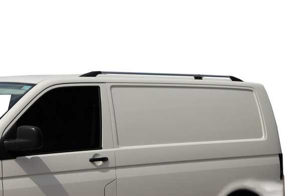 Рейлинги на крышу Volkswagen T6 2015-2020 ножка из металла хром короткая база
