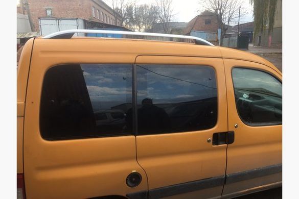 Рейлинги на крышу Citroen Berlingo 1998-2007 цельные серые CROWN