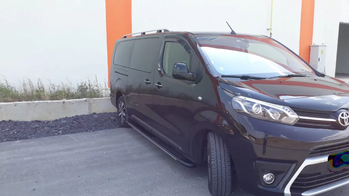 Рейлінги Citroen Jumpy 2017+ цільнолиті сірі SKYPORT середня база