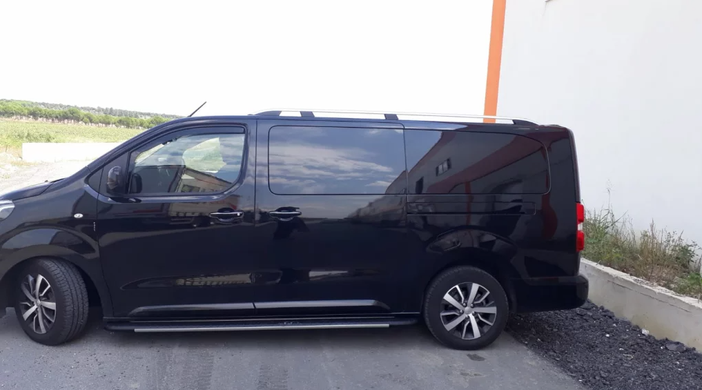 Рейлінги Citroen Jumpy 2017+ цільнолиті сірі SKYPORT середня база