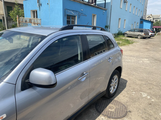 Рейлинги на крышу MITSUBISHI ASX 2010+ цельные черные SKYPORT