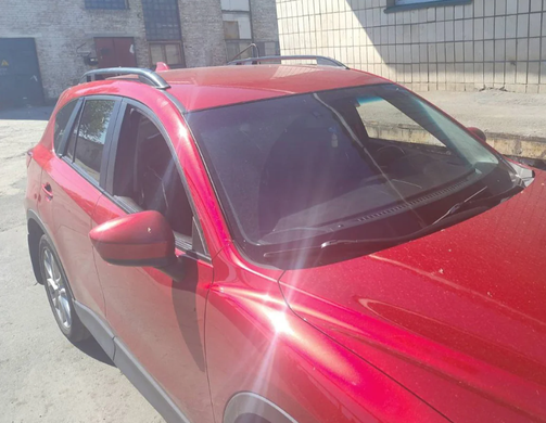 Рейлинги на крышу MAZDA CX-5 2012-2017 цельные черные SKYPORT