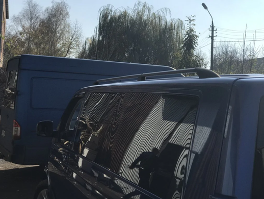 Рейлінги Volkswagen T6 2015-2020 Металева ніжка чорні коротка база