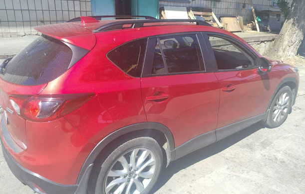 Рейлинги на крышу MAZDA CX-5 2012-2017 цельные черные SKYPORT