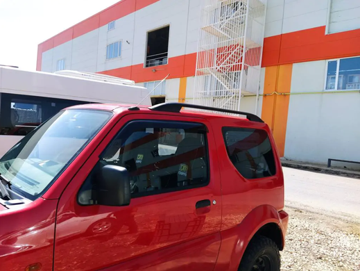 Рейлінги SUZUKI JIMNY 1998-2018 цільнолиті чорні SKYPORT