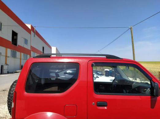 Рейлінги SUZUKI JIMNY 1998-2018 цільнолиті чорні SKYPORT