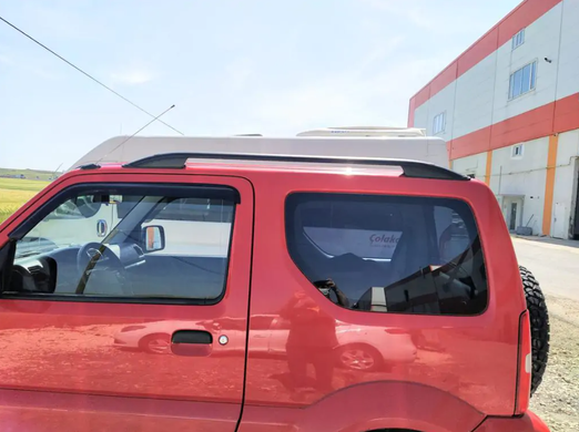 Рейлінги SUZUKI JIMNY 1998-2018 цільнолиті чорні SKYPORT